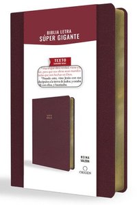 bokomslag Biblia Reina Valera Letra Súper Gigante, Símil Piel Vinotinto / Spanish Bible Re Ina Valera Super Giant Print, Burgundy Leathersoft