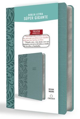 bokomslag Biblia Reina Valera Letra Súper Gigante, Símil Piel Aguamarina / Spanish Bible Reina Valera Super Giant Print, Aquamarine Leathersoft