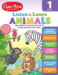 bokomslag Animals, Grade 1 Workbook: Listen and Learn Audio Workbook, Reading and Math