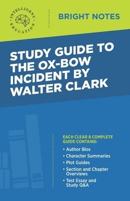 bokomslag Study Guide to The Ox-Bow Incident by Walter Clark