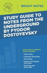 bokomslag Study Guide to Notes From the Underground by Fyodor Dostoyevsky