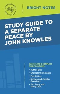 bokomslag Study Guide to A Separate Peace by John Knowles