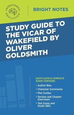 bokomslag Study Guide to The Vicar of Wakefield by Oliver Goldsmith