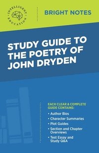 bokomslag Study Guide to The Poetry of John Dryden
