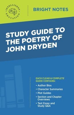 bokomslag Study Guide to The Poetry of John Dryden