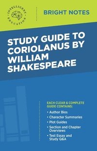 bokomslag Study Guide to Coriolanus by William Shakespeare