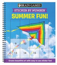 bokomslag Brain Games - Sticker by Number: Summer Fun! (Easy - Square Stickers): Create Beautiful Art with Easy to Use Sticker Fun!