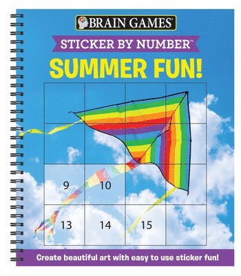 Brain Games - Sticker by Number: Summer Fun! (Easy - Square Stickers): Create Beautiful Art with Easy to Use Sticker Fun! 1