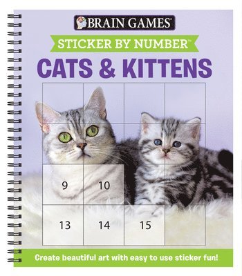 Publications International Ltd, New Seasons - Brain Games - Sticker by Number: Cats & Kittens (Easy - Square Stickers): Create Beautiful Art with Easy to Use Sticker Fun!, Häftad