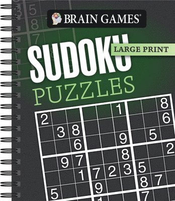 Brain Games - Large Print: Sudoku Puzzles (Dark Gray) 1