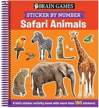 bokomslag Brain Games - Sticker by Number: Safari Animals (for Kids Ages 3-6 - 25 Activities and 150+ Stickers!)