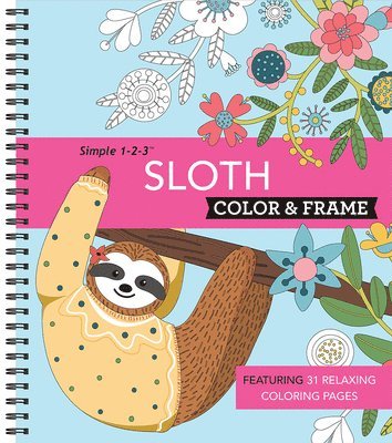 Color & Frame - Sloth (Adult Coloring Book) 1