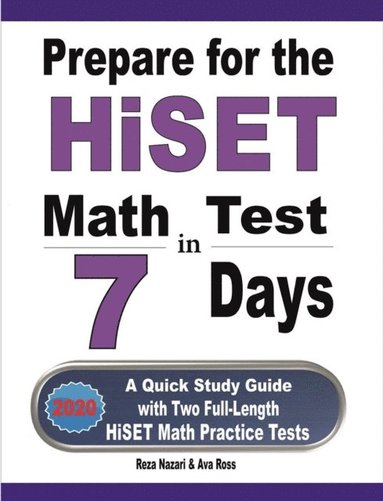 bokomslag Prepare for the HiSET Math Test in 7 Days