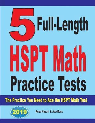 bokomslag 5 Full-Length HSPT Math Practice Tests