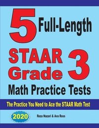 bokomslag 5 Full-Length STAAR Grade 3 Math Practice Tests