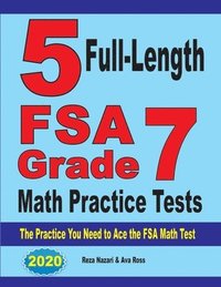 bokomslag 5 Full-Length FSA Grade 7 Math Practice Tests