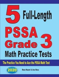 bokomslag 5 Full-Length PSSA Grade 3 Math Practice Tests