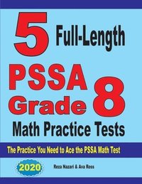 bokomslag 5 Full-Length PSSA Grade 8 Math Practice Tests