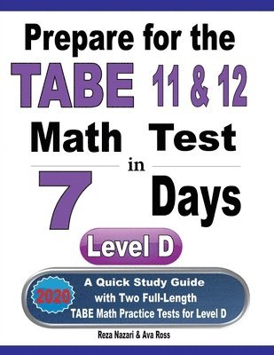 bokomslag Prepare for the TABE 11 & 12 Math Test in 7 Days