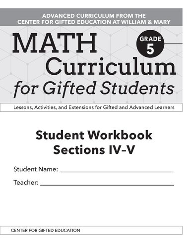 Clg Of William And Mary/Ctr Gift Ed, Margaret McKowen Patti Jess - Math Curriculum for Gifted Students, Häftad