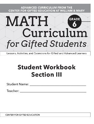 Math Curriculum for Gifted Students 1