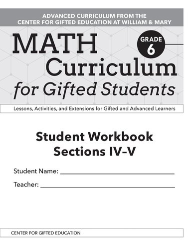 Clg Of William And Mary/Ctr Gift Ed, James M. Moroney - Math Curriculum for Gifted Students, Häftad