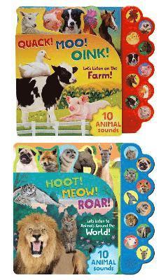 Farm and Wild Animal 10 button sound books: 2 BOOK PACK 1