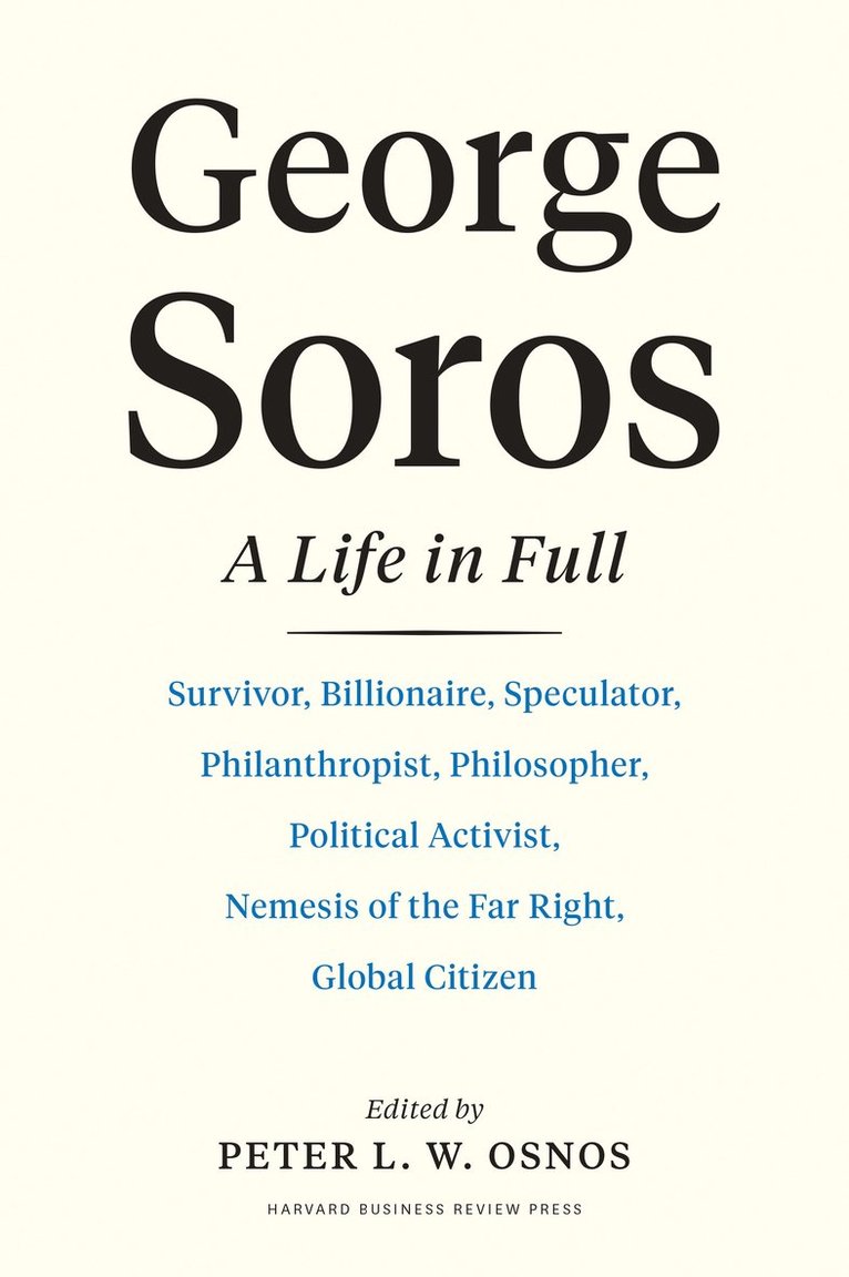 Peter L. W. Osnos, Peter L W Osnos - George Soros, Inbunden