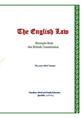 bokomslag The English Law, 2024 Version