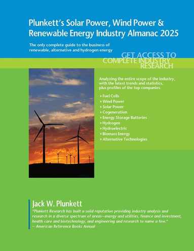 Ltd. Plunkett Research - Plunkett's Solar Power, Wind Power & Renewable Energy Industry Almanac 2025, Häftad