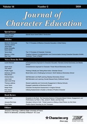 bokomslag Journal of Character Education Volume 16 Number 2 2020