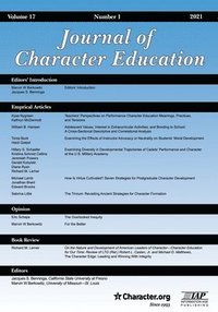 bokomslag Journal of Character Education Volume 17 Number 1 2021