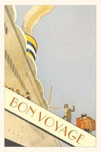 bokomslag Vintage Journal Going up the Gangplank Bon Voyage Travel Poster