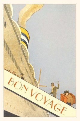 bokomslag Vintage Journal Going up the Gangplank Bon Voyage Travel Poster