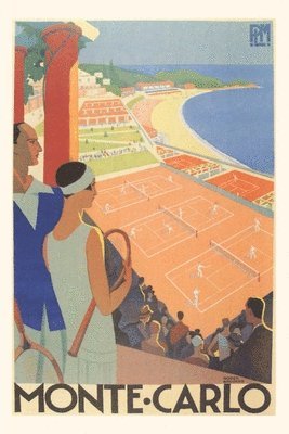 Vintage Journal Badminton Court, Monte Carlo Travel Poster 1