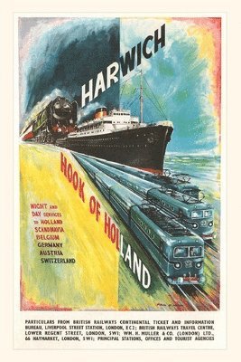 Vintage Journal Harwich to Hook of Holland Travel Poster 1