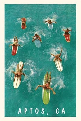 bokomslag Vintage Journal Surfers Paddling, Aptos, California