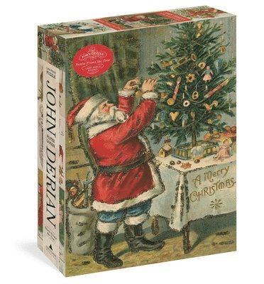 John Derian Paper Goods: Santa Trims the Tree 1,000-Piece Puzzle 1