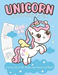 bokomslag Unicorn Activity Book For Kids Ages 4-8