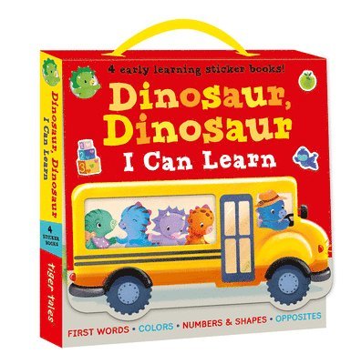 Dinosaur, Dinosaur I Can Learn 4-Book Boxed Set with Stickers: First Words, Colors, Numbers and Shapes, Opposites 1