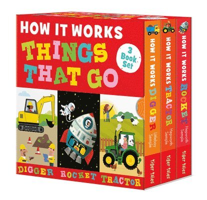 How It Works: Things That Go 3-Book Boxed Set: Digger; Rocket; Tractor