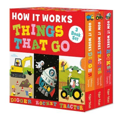 How It Works: Things That Go 3-Book Boxed Set: Digger; Rocket; Tractor 1