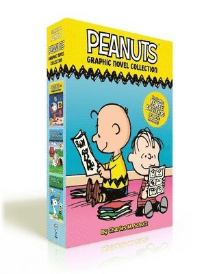 bokomslag Peanuts Graphic Novel Collection (Boxed Set): Snoopy Soars to Space; Adventures with Linus and Friends!; Batter Up, Charlie Brown!