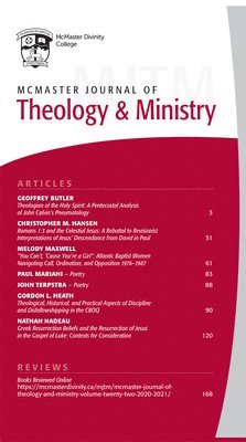 bokomslag McMaster Journal of Theology and Ministry