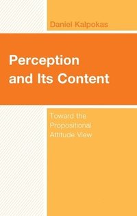 bokomslag Perception and Its Content