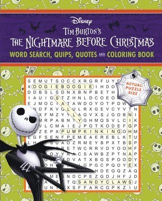 Editors of Thunder Bay Press - Disney Tim Burton's The Nightmare Before Christmas Word Search, Quips, Quotes and Coloring Book - Coloring Book for Teens and Adults, Officially Licensed, Häftad