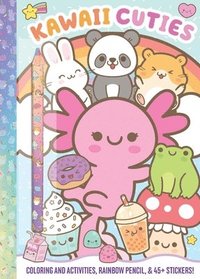 bokomslag Kawaii Cuties: Coloring Book with Rainbow Pencil