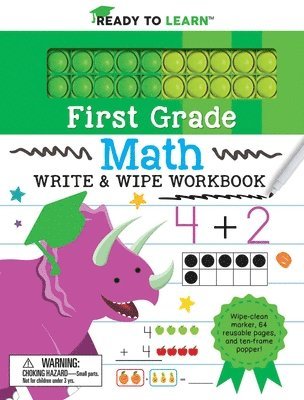 bokomslag Ready to Learn: First Grade Math Write & Wipe Workbook with Popper