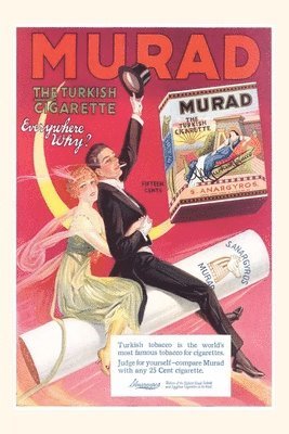 bokomslag Vintage Journal Murad Turkish Cigarette Advertisement