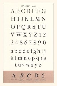 bokomslag Vintage Journal Font Sample Chart, Carlson